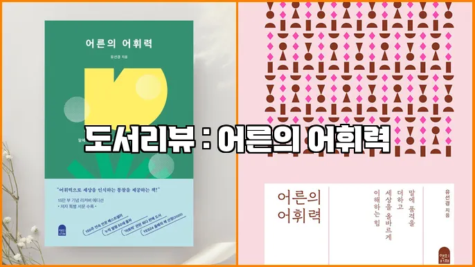 도서리뷰 : 어른의 어휘력