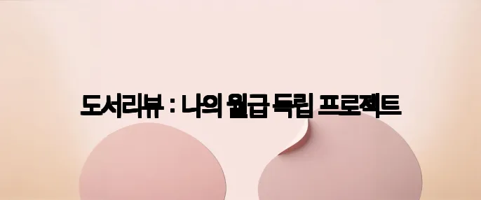 도서리뷰 : 나의 월급 독립 프로젝트